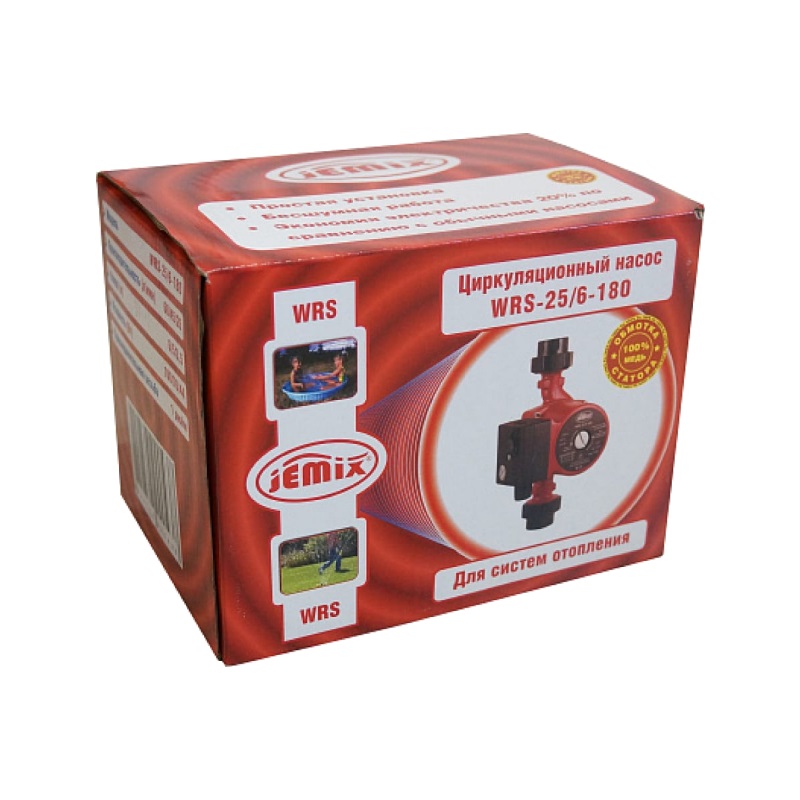 Насос циркуляционный с кабелем Jemix ЦН-25/6-180 (подключение 1 дюйм, 3.6 м³/ч, max. температура 110 °С, напор 6 м) в Иваново