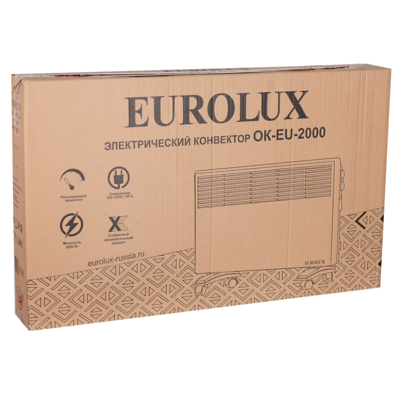 Электрический конвектор для дачи Eurolux ОК-EU-2000 (механический термостат, 2 кВт) в Муроме