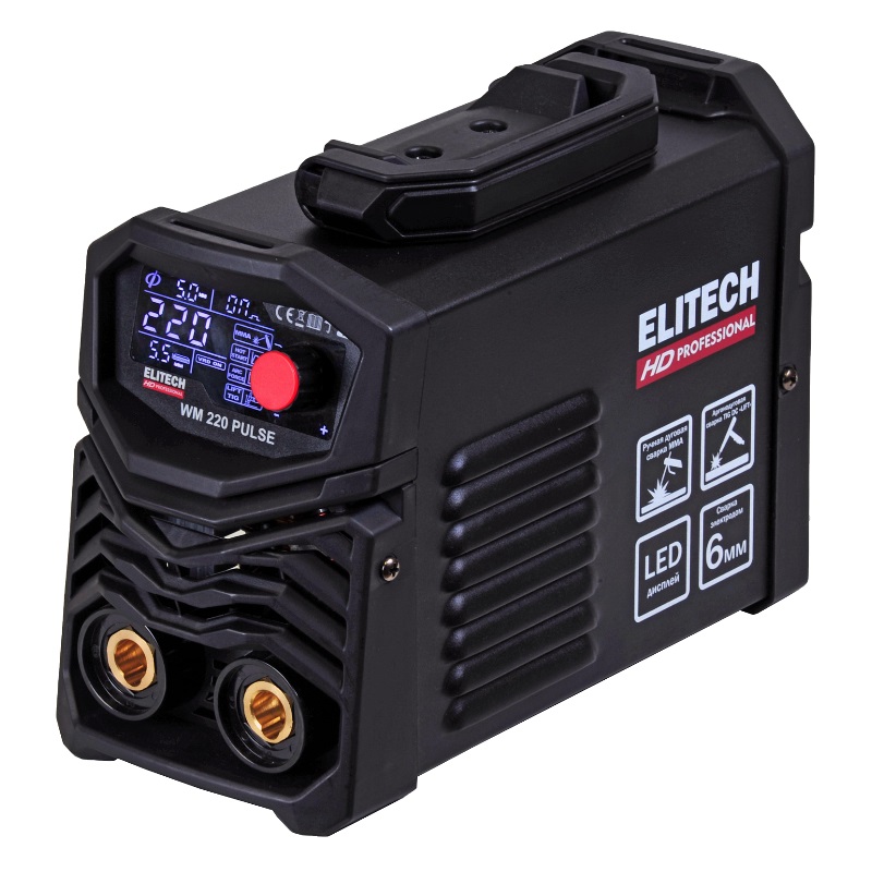 Сварочный инвертор Elitech WM 220 PULSE 204468, MMA, TIG