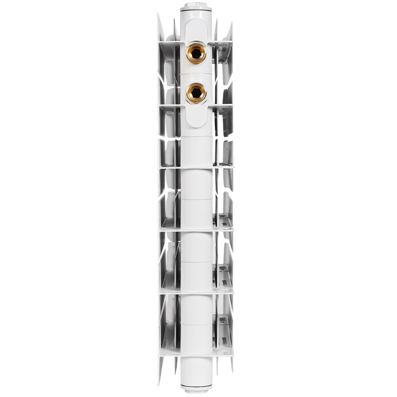 Радиатор Stout TITAN VENTIL 350 SRB-3320-035006, 6 секций, биметаллический, нижнее правое подключение, белый RAL 9016