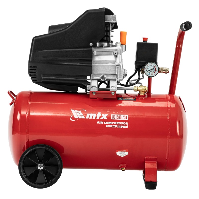 Компрессор воздушный MTX DC1500L/50 58018, 1,5 кВт, 50 л, 210 л/мин в Туле