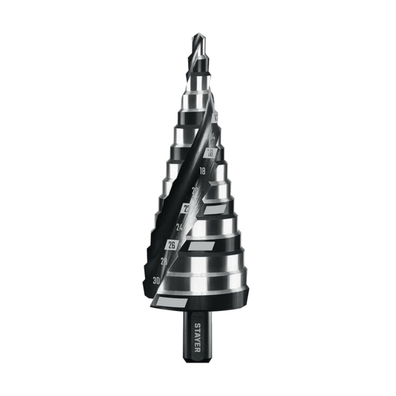 Сверло ступенчатое Stayer Pro-Max 29661-4-32-15, 4-32 мм, 15 ступеней, винтовая спираль в Угличе