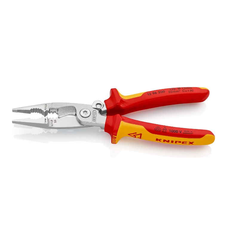 Клещи электромонтажные Knipex KN-1396200SB, VDE, 6-в-1, зачистка 0.75 – 1.5 / 2.5 мм², рез Ø 15 мм / 50 мм², 200 мм в Иваново