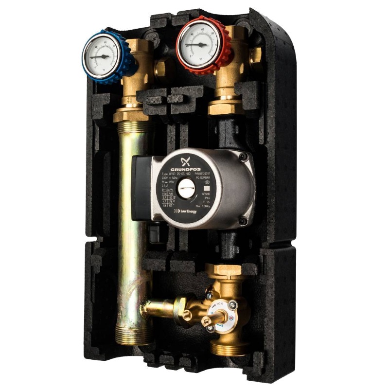 Насосная группа Stout SDG-0003-002502 с трехходовым приводным смесителем 1 с насосом Grundfos UPSO 25-65180 33692₽