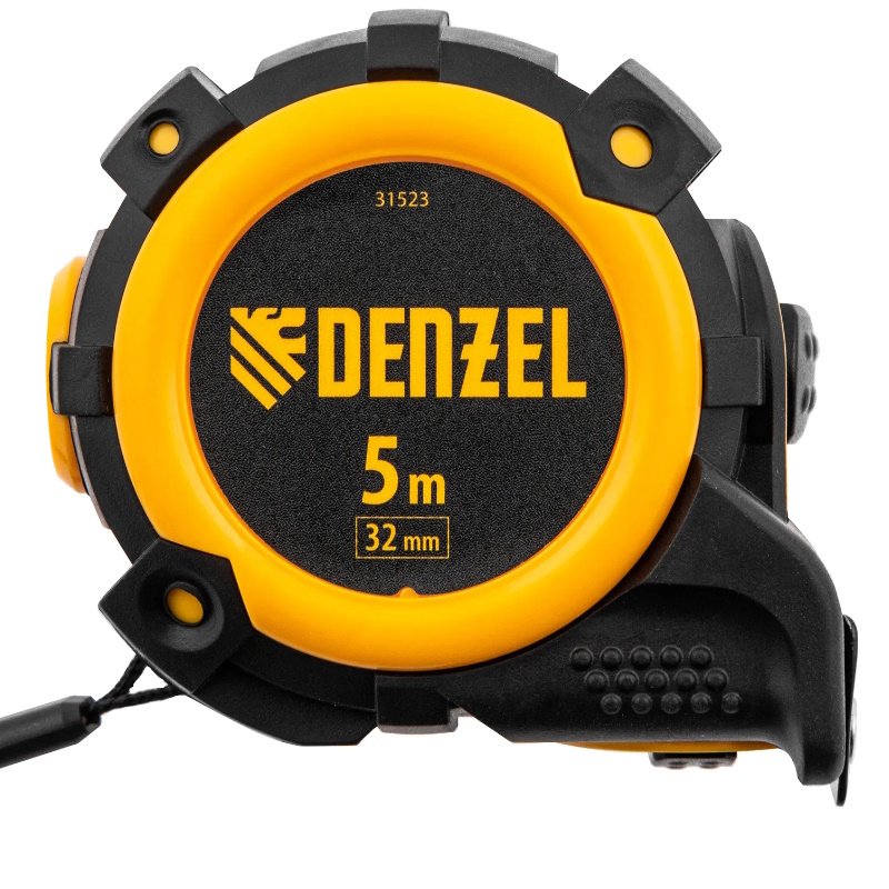 Рулетка Denzel 31523, 5м х 32мм,автоматическая фиксация, нейлоновое покрытие, магнитный зацеп, двухсторонняя разметка  в Иваново