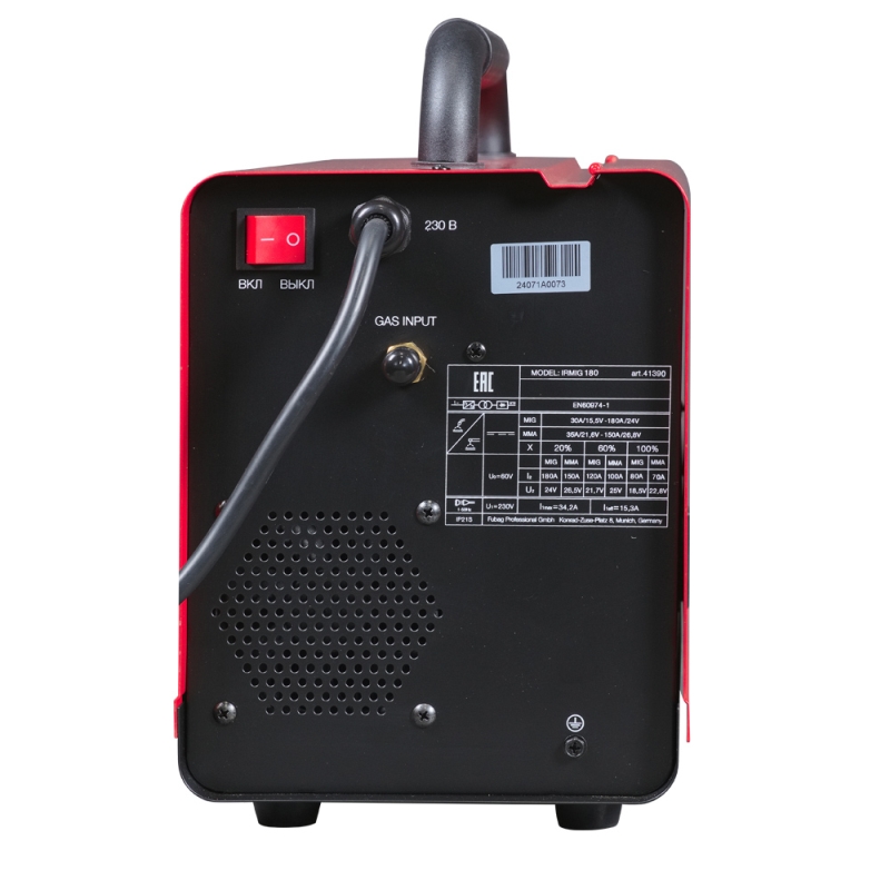 Сварочный полуавтомат Fubag IRMIG 180 41390 с горелкой 250А в комплекте