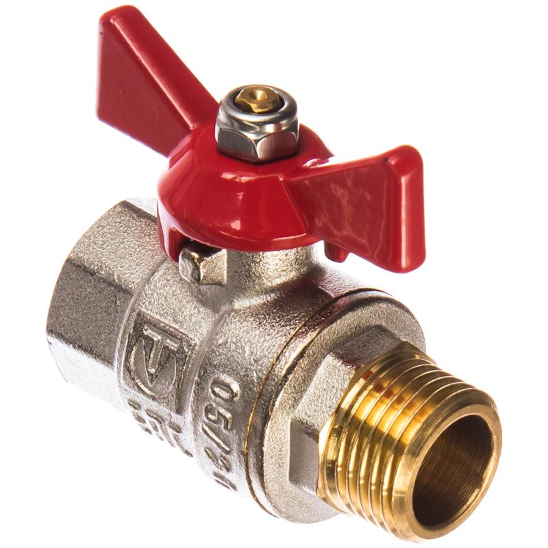 Кран шаровой Valtec BASE ВР-НР 1/2", с бабочкой, VT.218.N.04