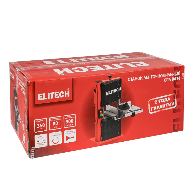 Станок ленточнопильный Elitech СПЛ 0414 (E2003.003.00) 210334, 350 Вт, 900 м/мин в Туле