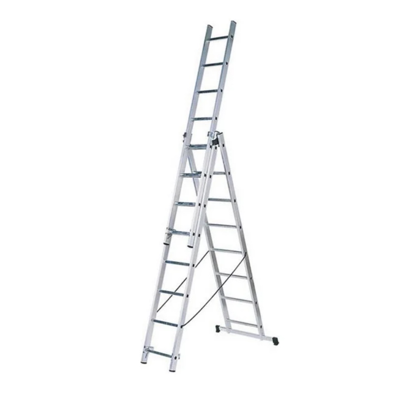Лестница трехсекционная алюминиевая Fit 65433 3х8 ступеней H233371509 см вес 1017 кг 18204₽