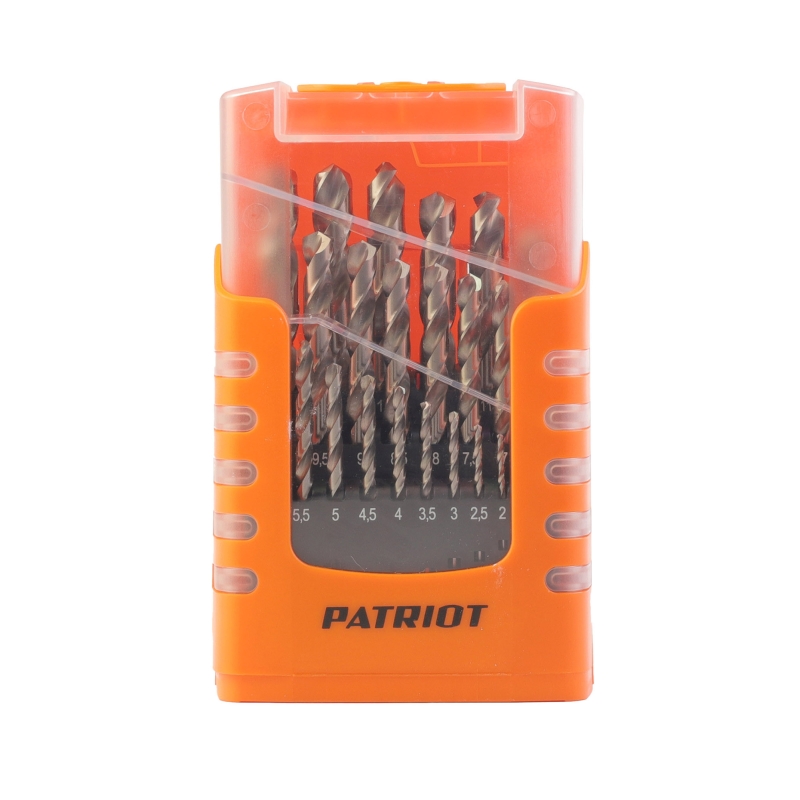 Набор сверл по металлу Patriot 815010546 (HSS, 25 шт: 1,0-13,0мм, в пластиковом боксе) в Вологде