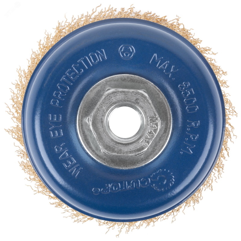 Щетка для УШМ Cutop Profi 82-518, М14, тип "Чашка", латунированная витая проволока 0,3 мм, 100 мм во Владимире