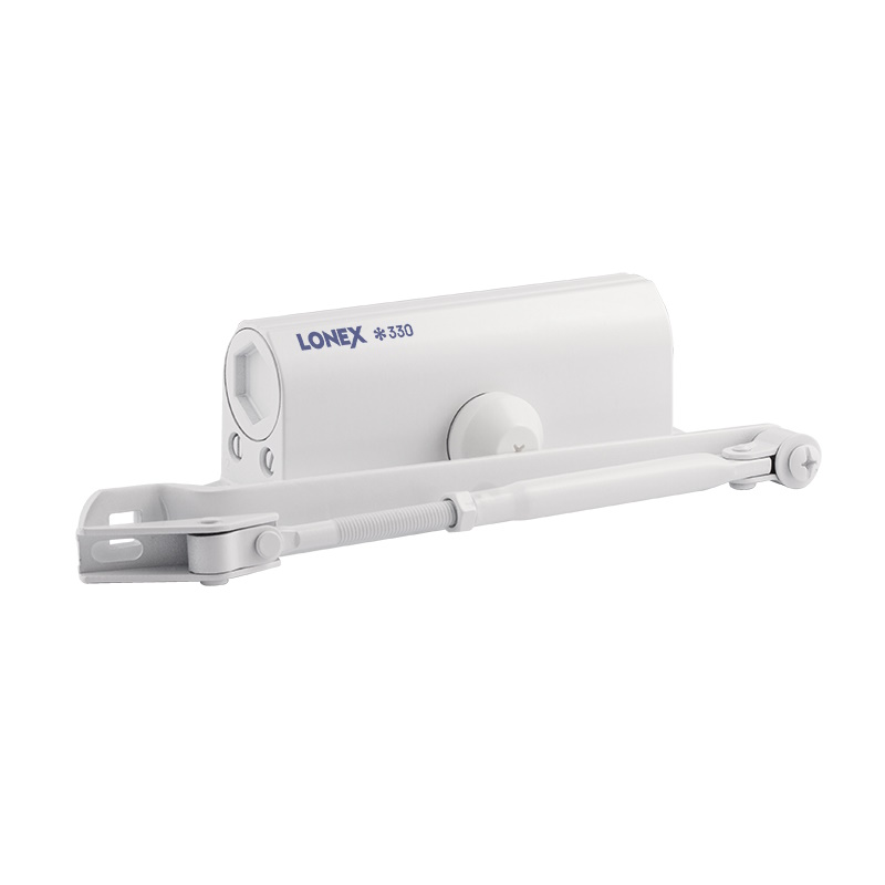 Доводчик дверной Нора-М LONEX 330 20002, от 50 до 120 кг, белый в Твери
