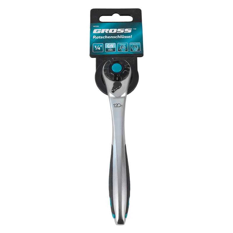 Ключ трещоточный Gross 14135, 120 зубьев, 1/4" в Костроме