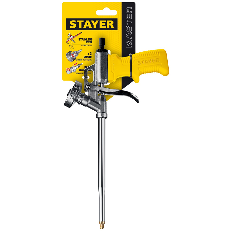 Пистолет для монтажной пены Stayer Master 06863_z01, высокопрочный и легкий корпус  в Рыбинске