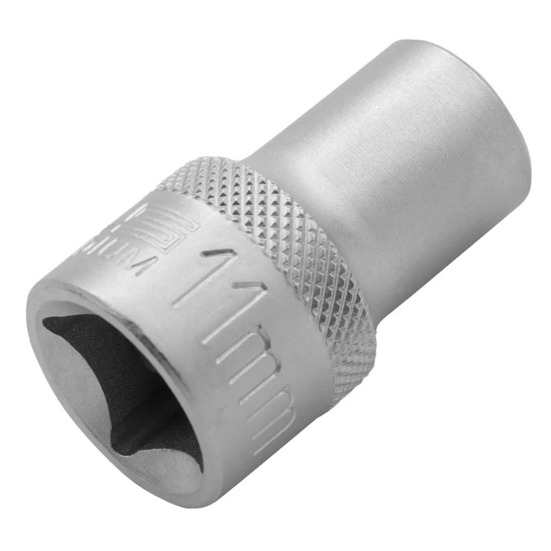 Головка торцевая Stels 13653, 11 мм, 12-гранная, CrV,под квадрат 1/2", хромированная в Угличе