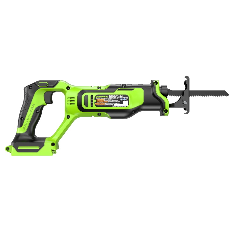 Пила сабельная Greenworks GPT-BLRS-1 24V 1200607CUB, аккумуляторная, 24V, бесщеточная, 0-3000/мин, рез 115 мм дер.,1х4Ач,ЗУ,кор в Рыбинске