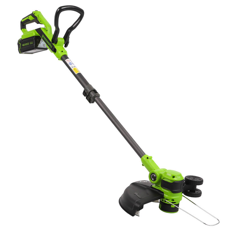 Триммер аккумуляторный Greenworks G40LT331 2113507UB, 40V, 33 см, с 1хАКБ 4Ач и ЗУ, леска +пластиковые ножи в Иваново