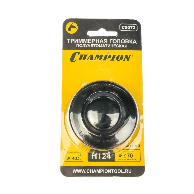 Головка триммерная Сhampion HT24 C5073, компактная, тип крепления "клипса" в Угличе