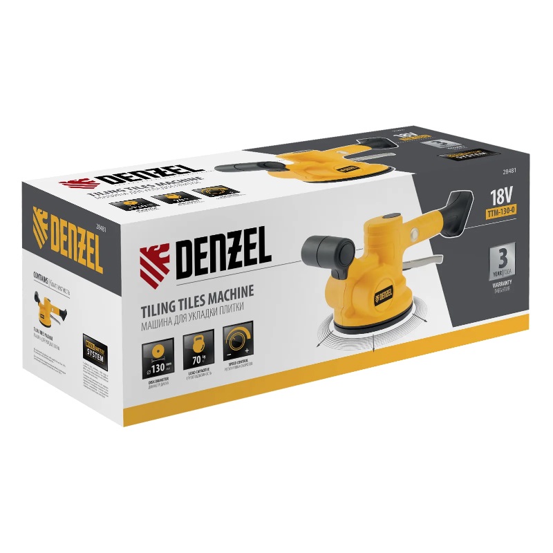 Машина для укладки плитки Denzel TTM-130-0 28481, 18В Li-Ion, без АКБ и ЗУ в Иваново