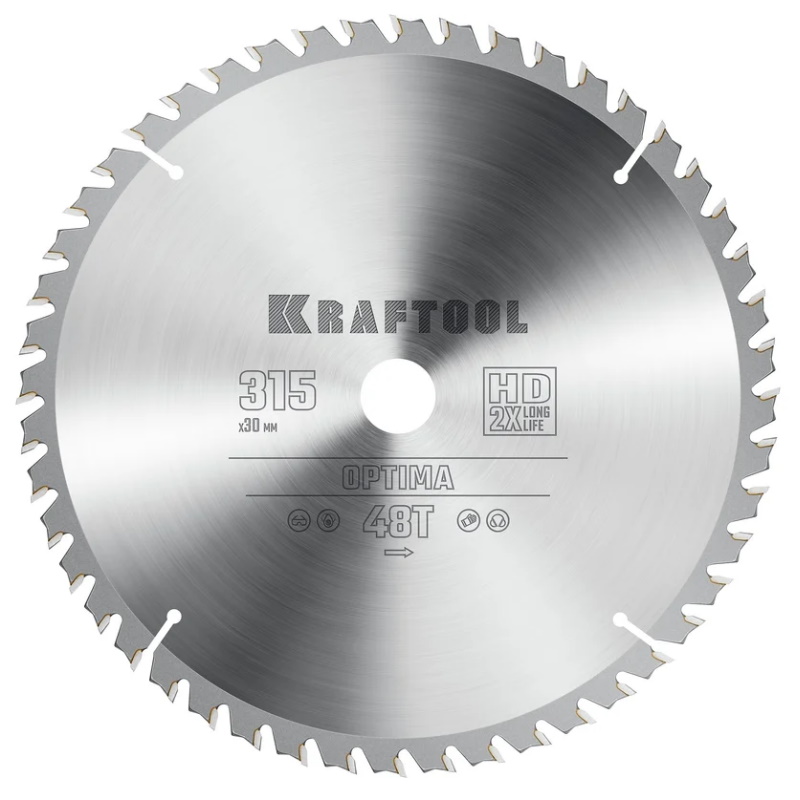 Пильный диск по дереву Kraftool Optima 36951-315-30 315 х 30 мм 48Т 3639₽