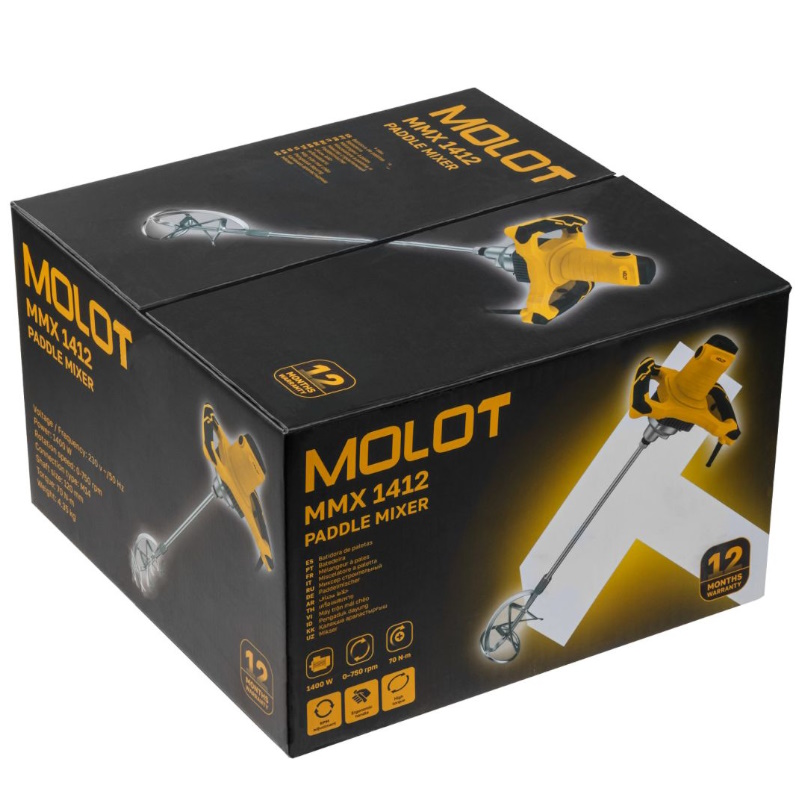 Миксер строительный Molot MMX 1412 1335616, в коробке  в Муроме