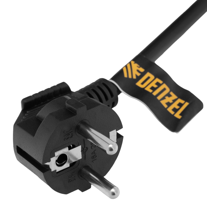 Шнур сетевой Denzel Energy Series 37667, ПВС, 3 м, 3х1 мм, с неразборной вилкой, черный в Муроме