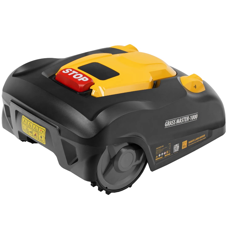 Робот-газонокосилка Denzel Grass Master 1000 58955, ультразвуковой датчик, 3 Ач, LCD дисплей, Wi-Fi в Александрове
