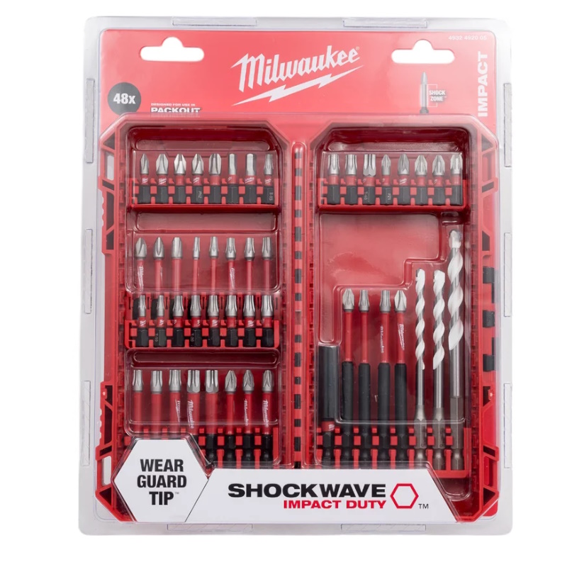 Набор бит Milwaukee SHOCKWAVE GEN III 4932492005, 48 шт. в пластиковом кейсе