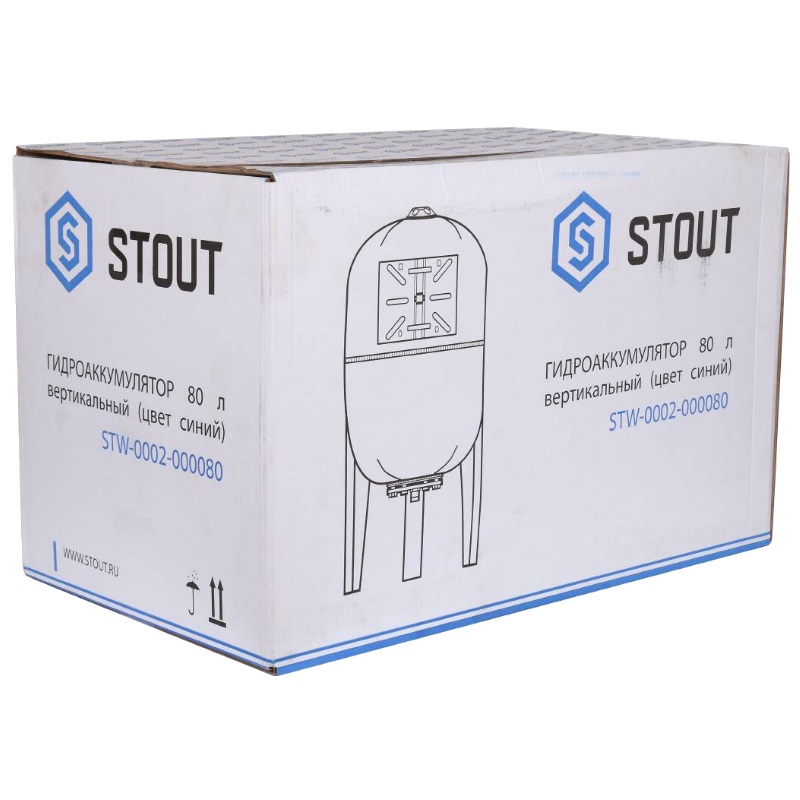Гидроаккумулятор 80 л. Stout STW-0002-000080 (синий)