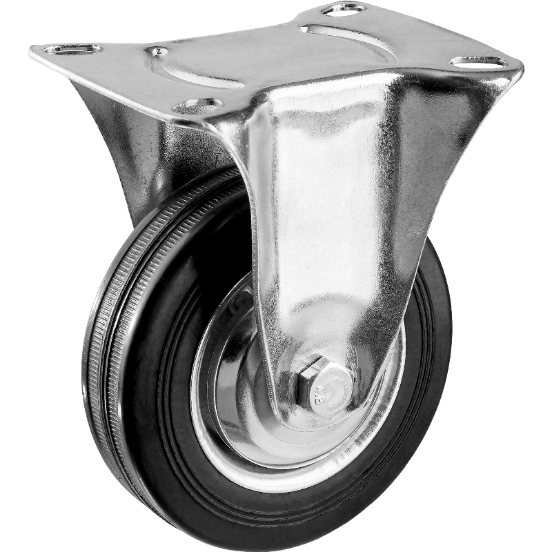 Колесо неповоротное Зубр Профессионал 30936-100-F, d 100 мм, г/п 70 кг, игольчатый подшипник, резина/металл в Александрове