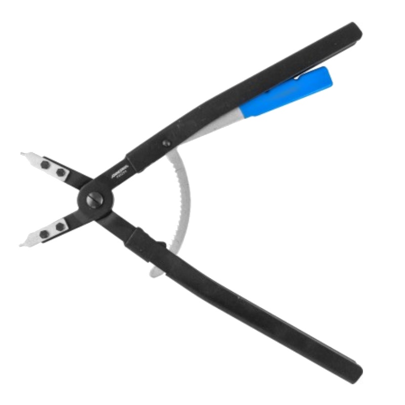 Щипцы прямые для стопорных колец Jonnesway P9920A 049247, с фиксатором, сжим, 165-300 мм, 4.5-5.5 мм, 500 мм в Кинешме
