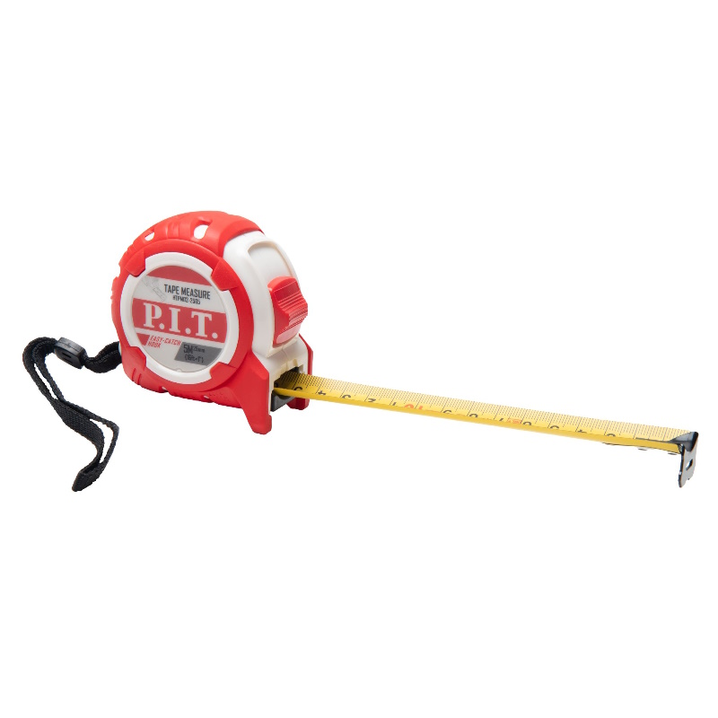 Рулетка с фиксатором P.I.T. HTPM02-2505, 5 м x 25 мм, ABS+TPR