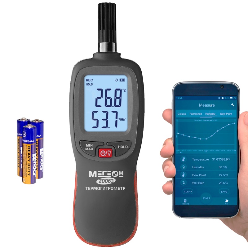 Термогигрометр с Bluetooth Мегеон 20063 к0000033507 в Туле