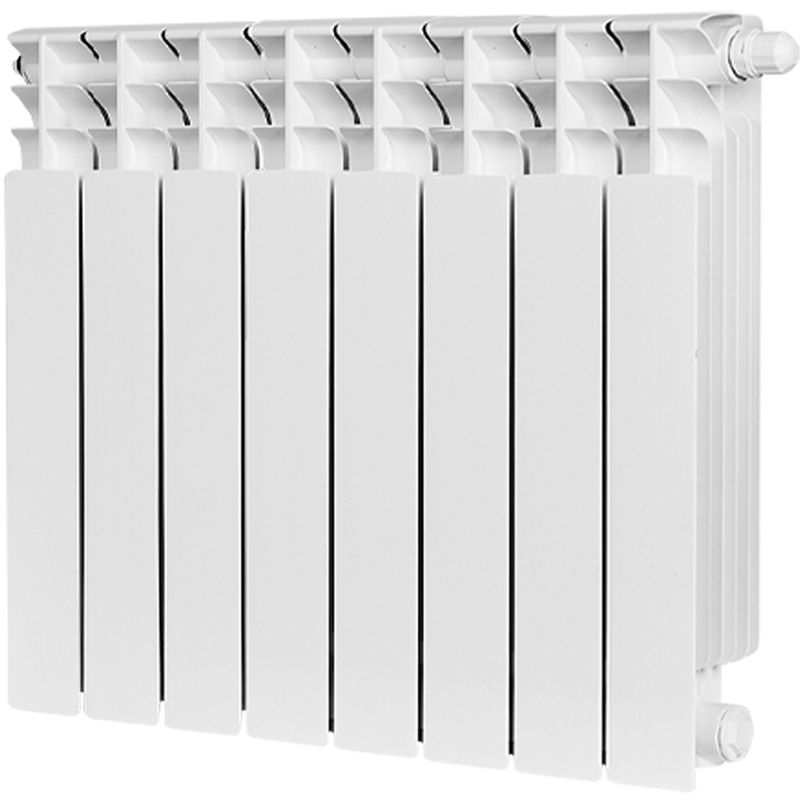 Радиатор Stout TITAN VENTIL 500 SRB-3320-050008, 8 секций, биметаллический, нижнее правое подключение (белый RAL 9016)