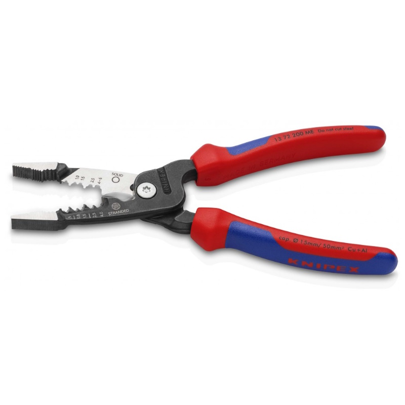 Клещи электромонтажные Knipex KN-1372200ME, 5-в-1, зачистка: 0.75 – 4 / 6 мм², рез: Ø 15 мм / 50 мм², 200 мм, фосфатированные в Иваново