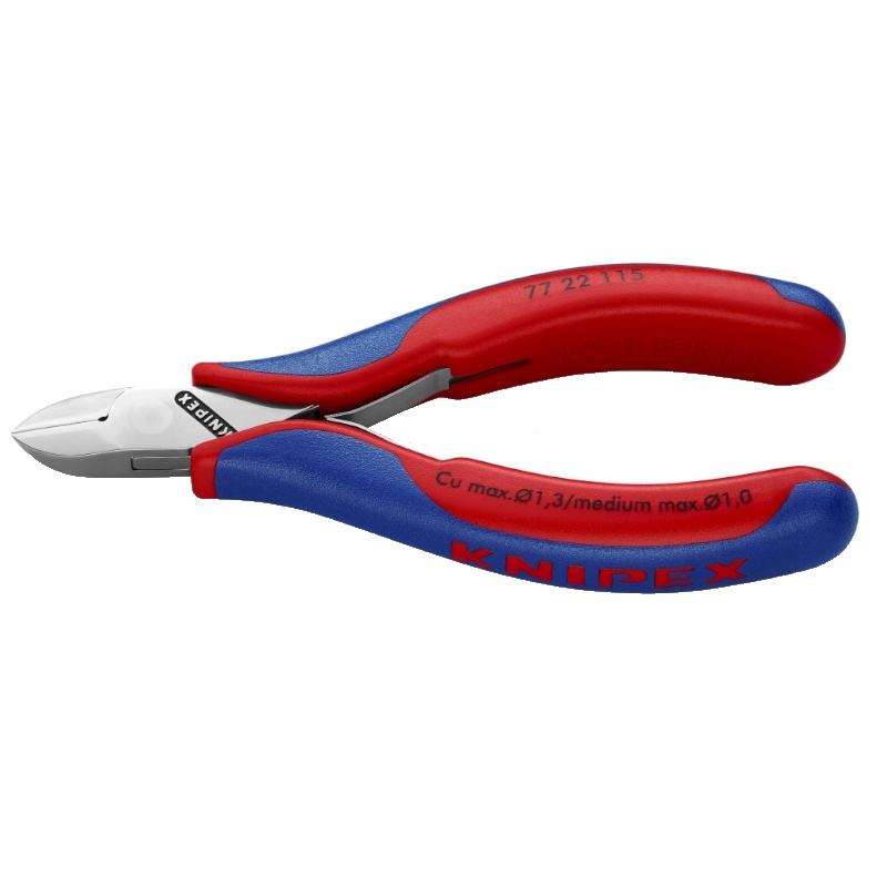 Бокорезы для электроники Knipex KN-7722115 округлая головка 115 мм 2-компонентные ручки 7957₽