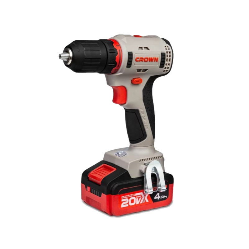 Аккумуляторный шуруповерт Crown CT21091HX-4 BMC (2х20В B3+, 4 Ач, 35/55 Нм, ЗУ, кейс) в Рыбинске