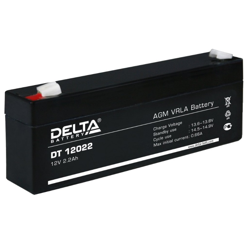 Аккумулятор ОПС Delta DT 12022 (AGM, 12 В, 2.2 Ач) в Кинешме