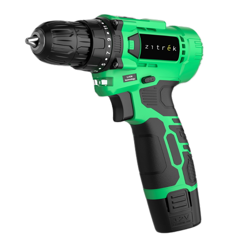 Дрель-шуруповерт аккумуляторная Zitrek Green Li Plus 083-1021, 12В, 1x1.5Ач в Туле