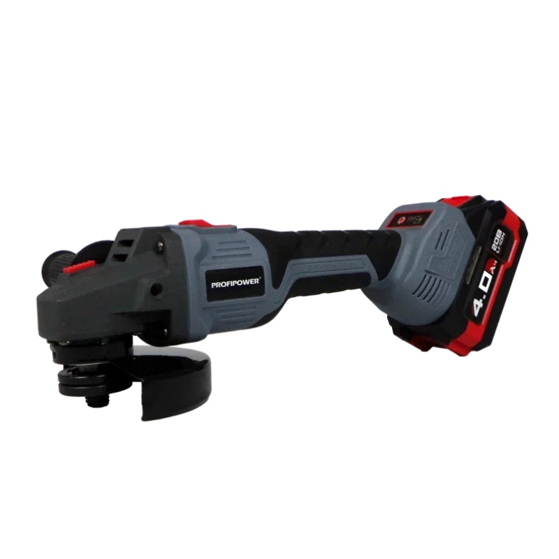 Угловая шлифмашина (болгарка) аккумуляторная ProfiPower MKDGA-20V E0080, 125 мм, 20 В, регулировка оборотов, в кейсе в Коврове