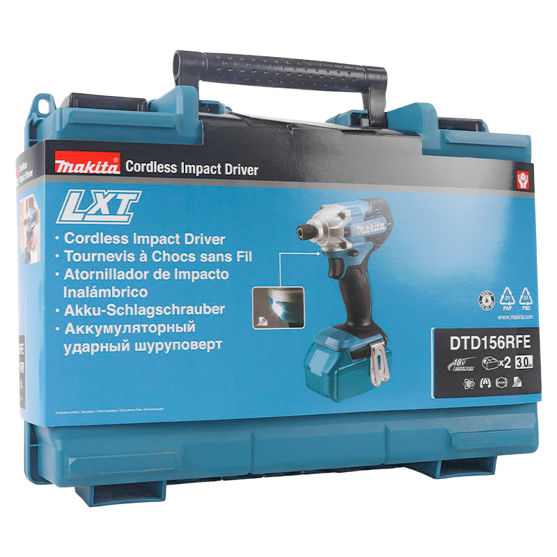 Аккумуляторный ударный винтоверт Makita DTD156RFE (2xАКБ 18 В, 3 Ач, быстрое ЗУ, кейс) в Туле