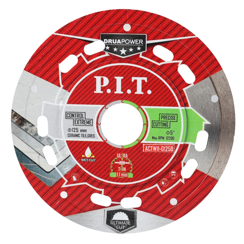 Диск алмазный отрезной P.I.T. DRUA ACTW11-0125B, ультратонкий, 125х22,2х1,1мм, сухой/мокрый рез в Твери