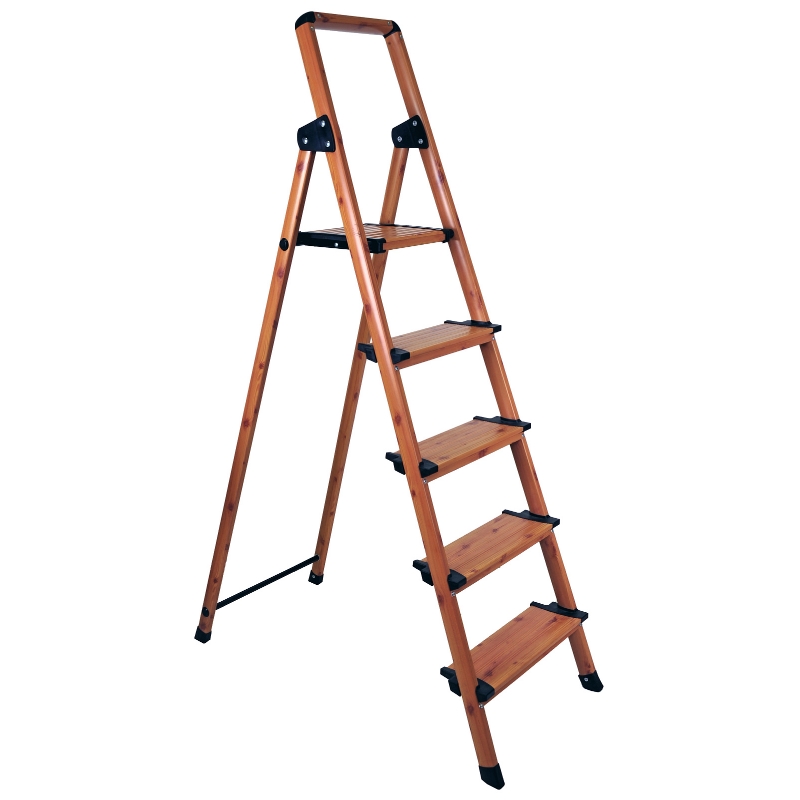 Стремянка Elitech ДМ СТА 5СТ Д 205619, 5 ступеней,165см,4.9кг,нагрузка-150кг,алюминий