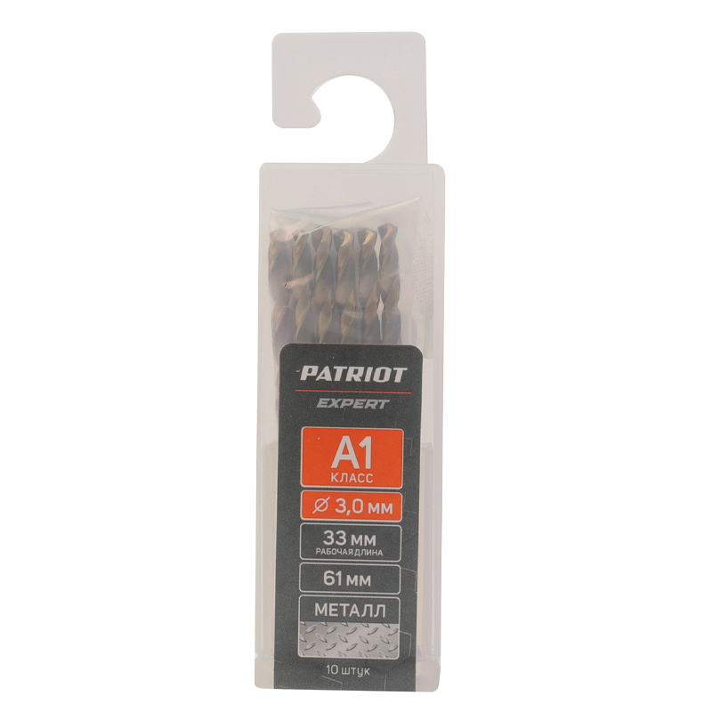 Сверло по металлу Patriot EXPERT 815010528 (Р6М5К5, 3,0 мм, упаковка 10шт) в Твери