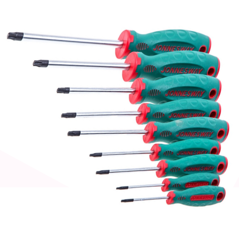 Набор отверток Jonnesway ANTI SLIP, Torx T8-T40, 9 предметов, D71T109S в Рыбинске