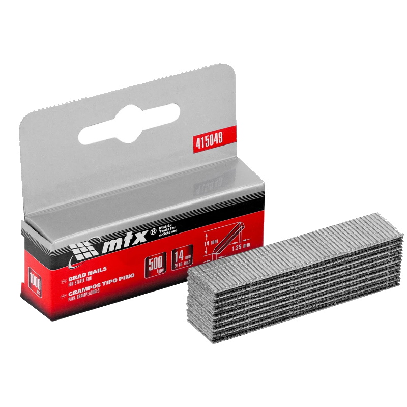 Гвозди без шляпки MTX 415049, 14 мм, тип 500, 1000 штук