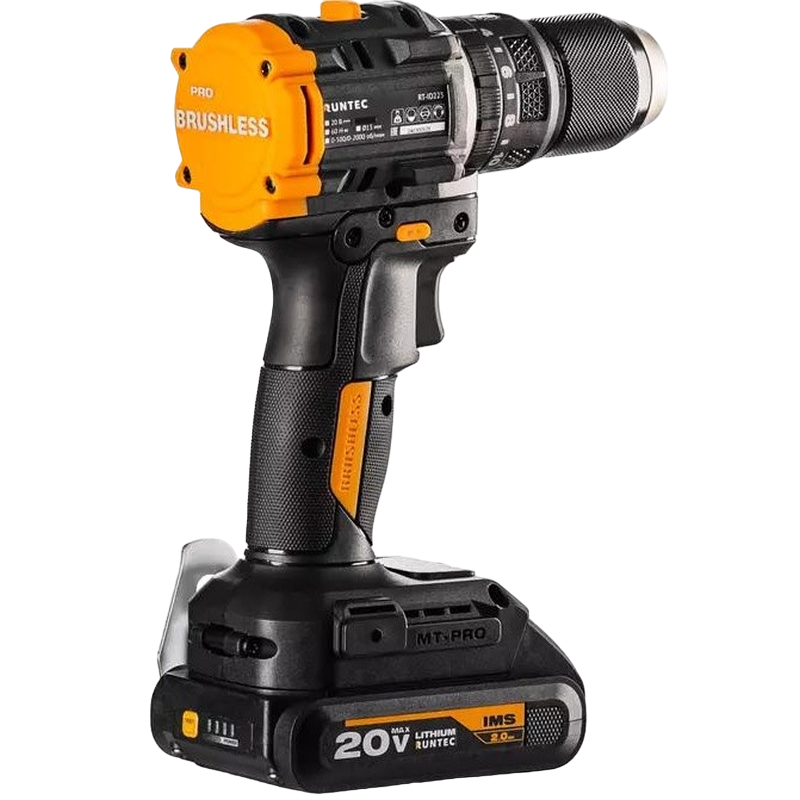 Дрель-шуруповерт Runtec PRO RT-ID223 ударная аккумуляторная 13 мм, 20В, 2*2Ач, 60Нм