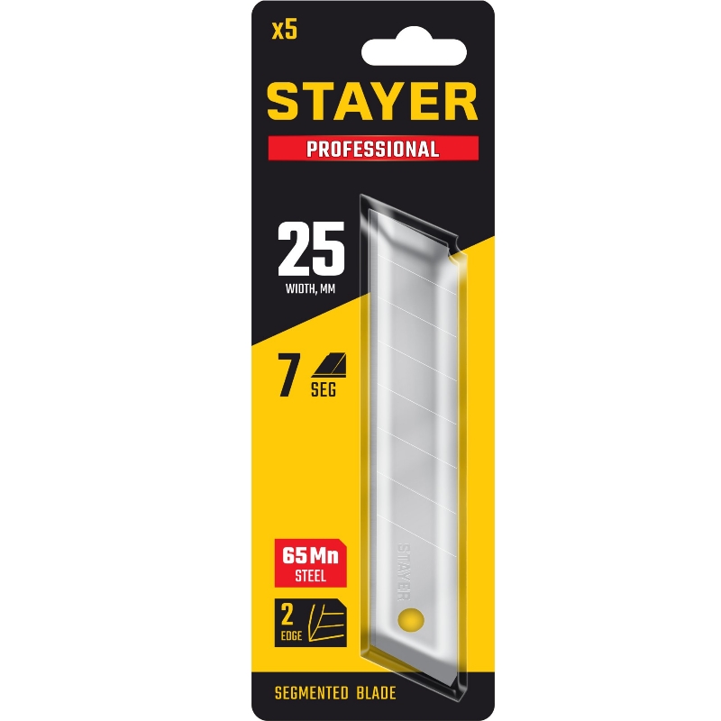 Лезвия сегментированные Stayer 09179-S10, 25мм (10шт) в Коврове