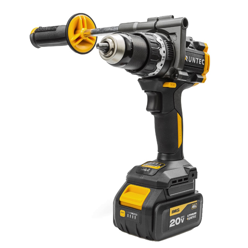 Дрель-шуруповерт Runtec RT-ID226, ударная, аккумуляторная, PRO 13 мм, 20В, 2*4Ач, 160Нм
