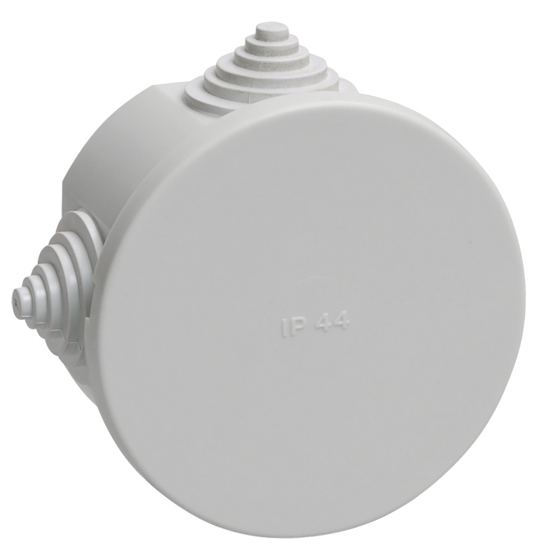 Коробка распределительная IEK КМ41237 UKO11-075-040-000-K41-44, о/п, D=75х40 мм, IP44, 4 ввода, серая в Муроме